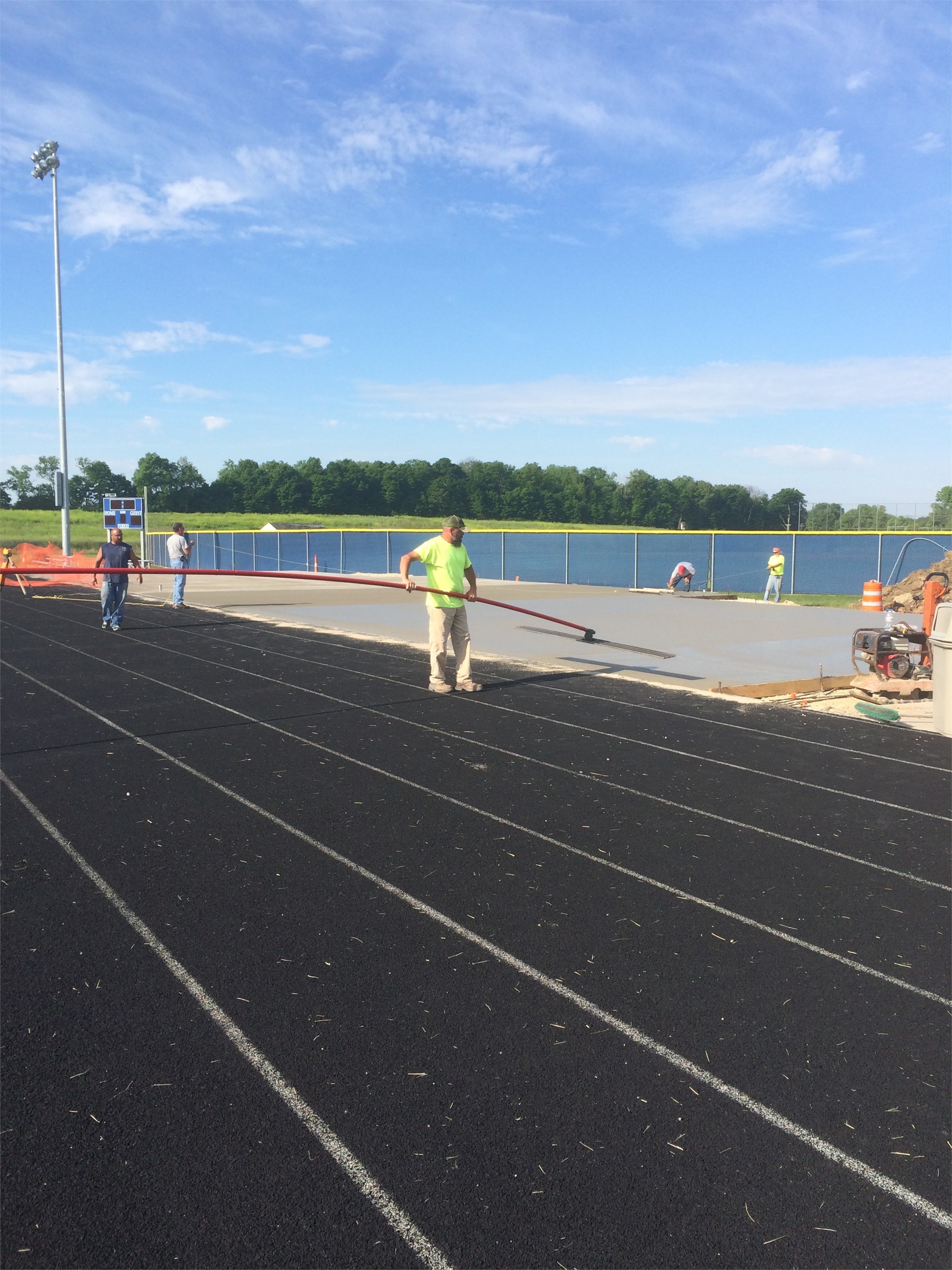 Concrete Pad for Bleachers