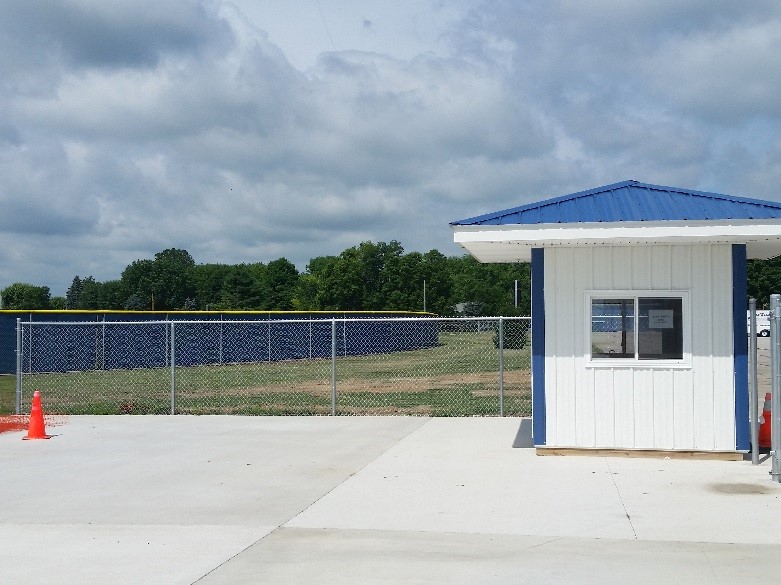 Fence has started to go up around the complex.